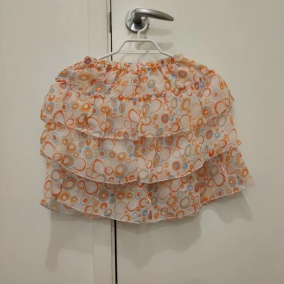 Orange Chiffon Skirt - Picture 2 of 2